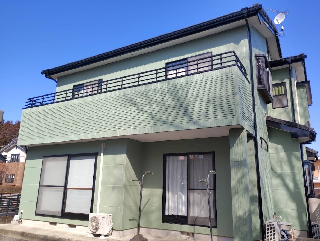 【施工事例】那須塩原市　M様邸　シリコン塗料による外壁塗装及び外壁の修繕工事